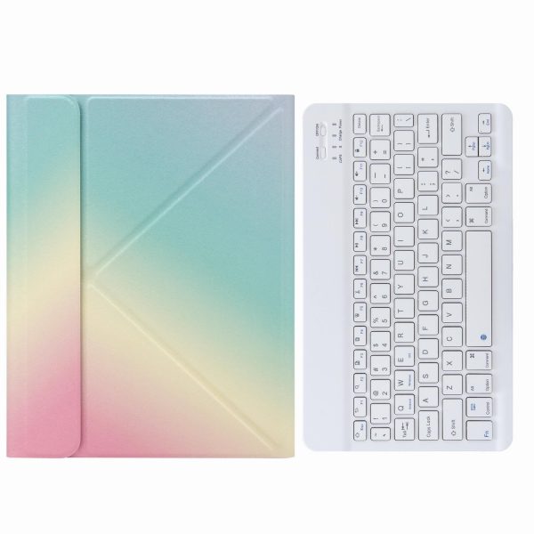 Leather Case With Bluetooth Keyboard For Ipad 9.7 2018 & 2017 - Three-Fold Holder - Purple - Image 8