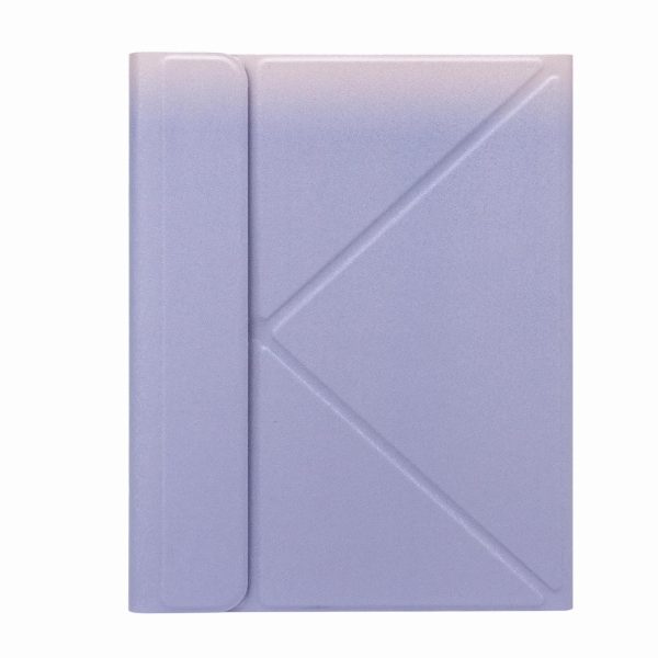 Leather Case With Bluetooth Keyboard For Ipad 9.7 2018 & 2017 - Three-Fold Holder - Purple - Image 15