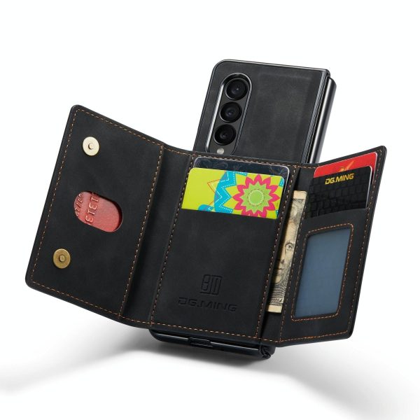 Multi-card Phone Case for Samsung Galaxy z Fold 4 - Fits Dg.ming M2 Series - Coffee - Image 7