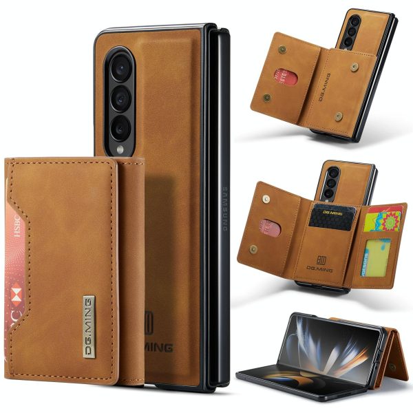Multi-card Phone Case for Samsung Galaxy z Fold 4 - Fits Dg.ming M2 Series - Coffee - Image 13