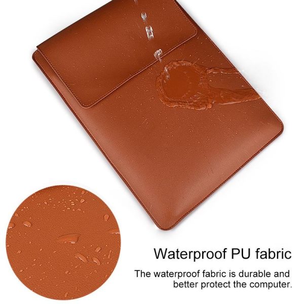 14.1 Inch Laptop Sleeve Leather Carrying Bag - Green - Image 8