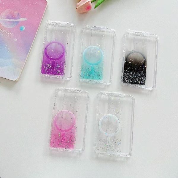 Sparkle Tpu Case for Samsung Galaxy z Fold 4 with Magsafe - Purple - Image 3