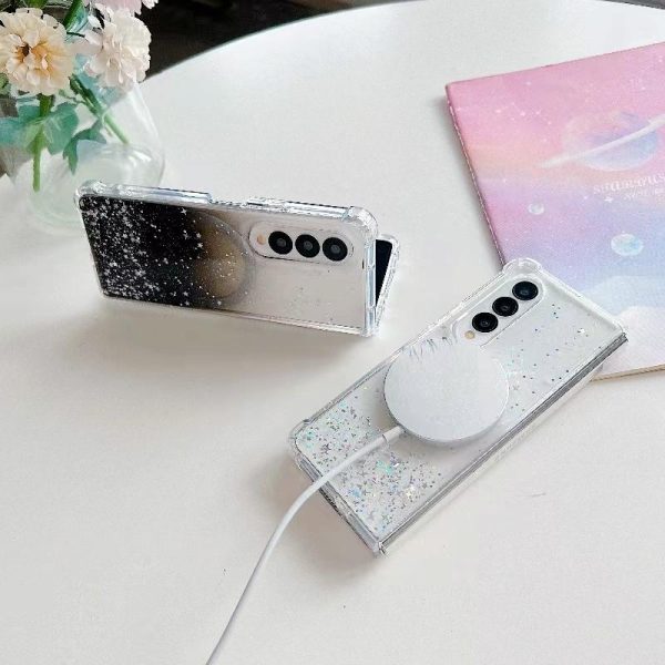 Sparkle Tpu Case for Samsung Galaxy z Fold 4 with Magsafe - Purple - Image 6