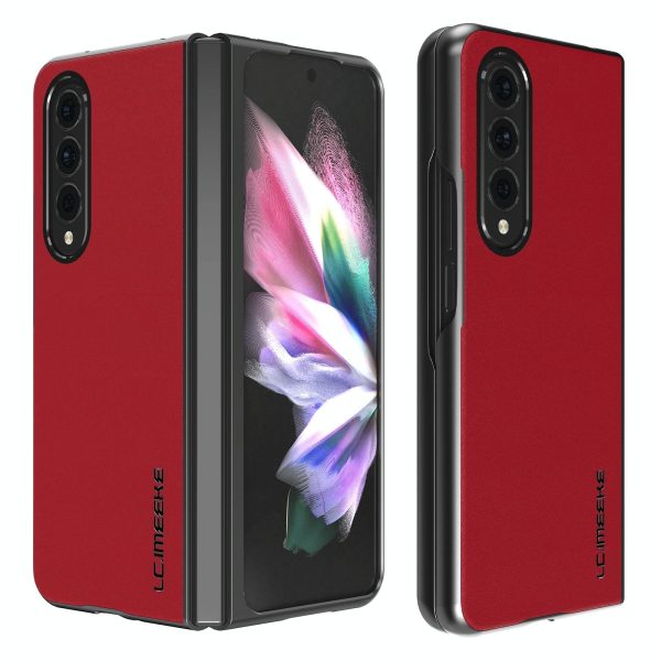 Leather Shockproof Case for Samsung Galaxy z Fold 4 / 5g - Red