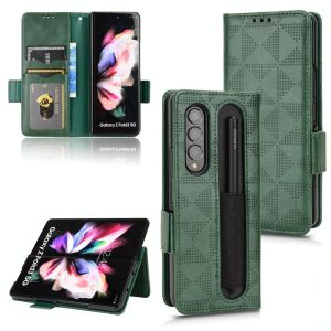 Symmetrical Leather Triangle Phone Case for Samsung Galaxy z Fold 4 - Green - Image 1