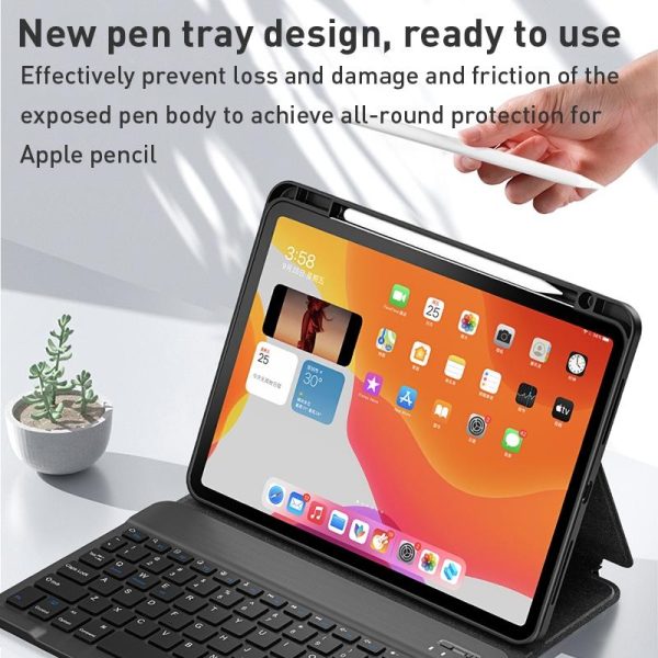 Detachable Keyboard Tablet Case With Magnetic Skin Feel - Blue - Image 4