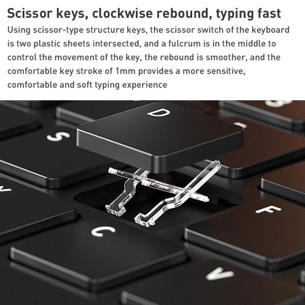 Detachable Keyboard Tablet Case With Magnetic Skin Feel - Blue - Image 5