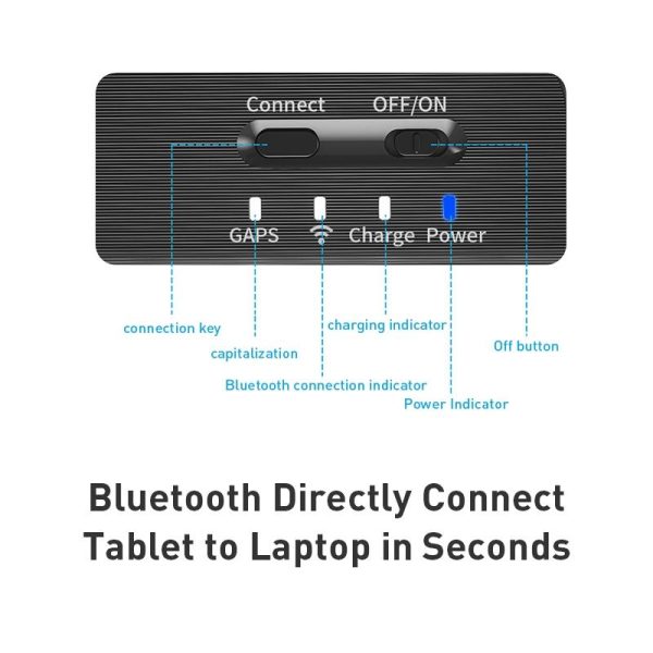 Detachable Keyboard Tablet Case With Magnetic Skin Feel - Blue - Image 10