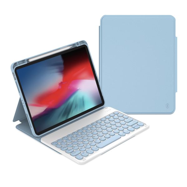 Detachable Keyboard Tablet Case With Magnetic Skin Feel - Blue - Image 12
