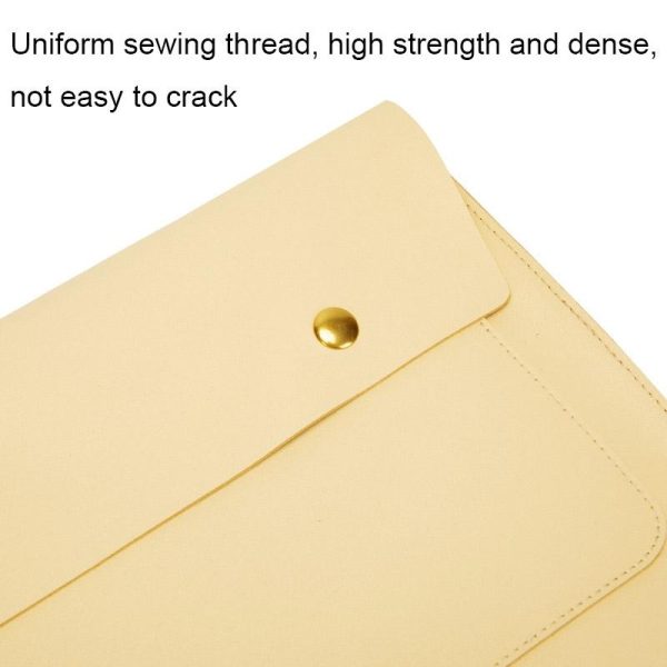Waterproof Leather Laptop Liner Bag - 15 Inches 3-in-1 Design - Honeydet Oranges - Image 6