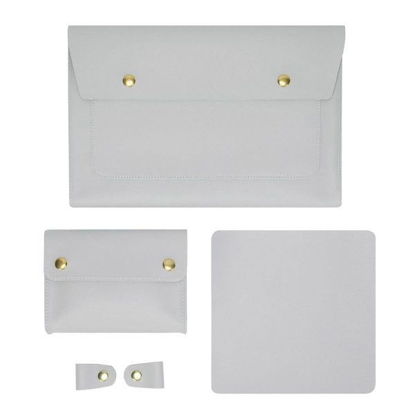 Waterproof Leather Laptop Liner Bag - 15 Inches 3-in-1 Design - Honeydet Oranges - Image 12