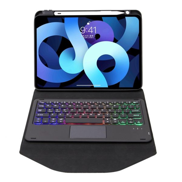 Bluetooth Keyboard Leather Case For Ipad 10.2 - Touchpad Backlight Pen Slot - 2021 / 2020 / 2019 - Green - Image 5