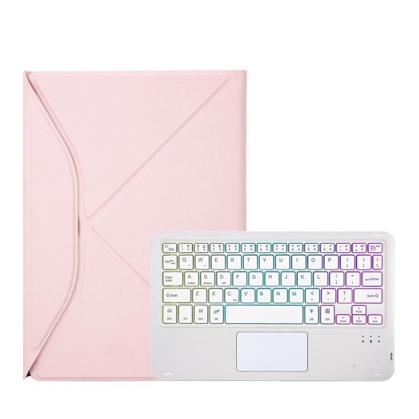 Bluetooth Keyboard Leather Case For Ipad 10.2 - Touchpad Backlight Pen Slot - 2021 / 2020 / 2019 - Green - Image 8