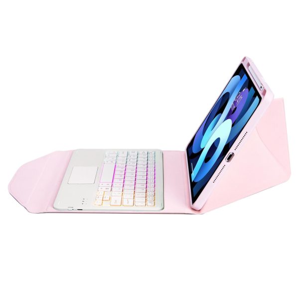 Bluetooth Keyboard Leather Case For Ipad 10.2 - Touchpad Backlight Pen Slot - 2021 / 2020 / 2019 - Green - Image 11