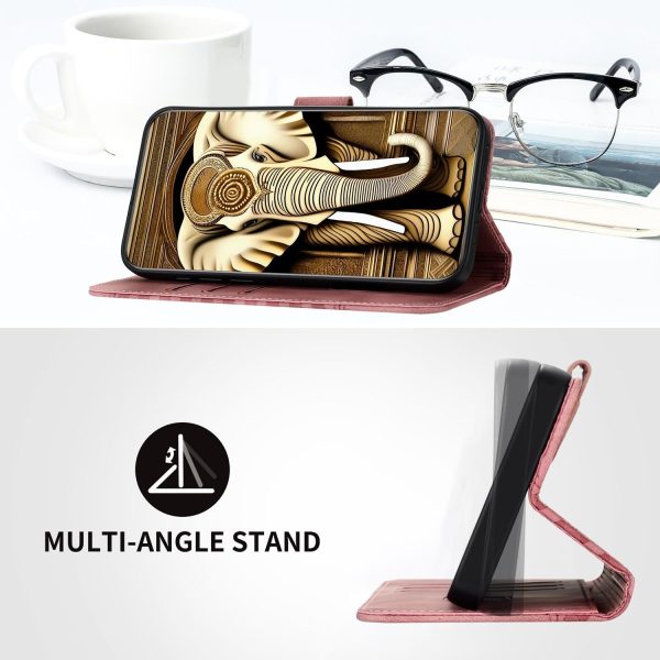 Embossed Elephant Head Phone Case for Samsung Galaxy z Fold 4 5g with Lanyard - Black - Image 5