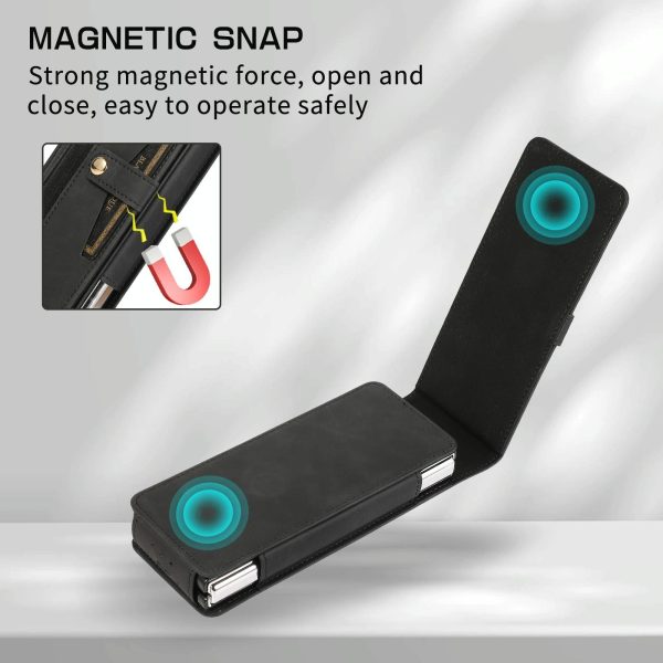 Shockproof Foldable Leather Case with Stylus for Samsung Galaxy z Fold 4 / 5g - Grey - Image 12