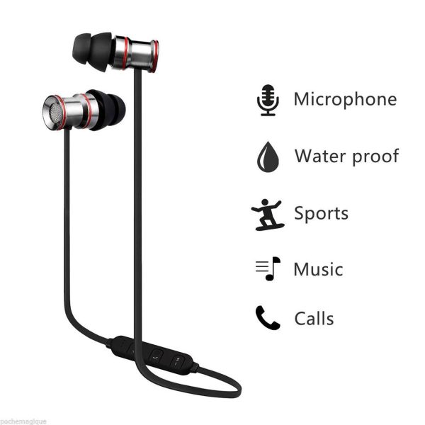 Waterproof Magnetic Sport Earbuds with Mic - Wireless Bluetooth V4.1 - Ip7G9654C - Image 3