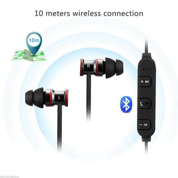 Waterproof Magnetic Sport Earbuds with Mic - Wireless Bluetooth V4.1 - Ip7G9654C - Image 5