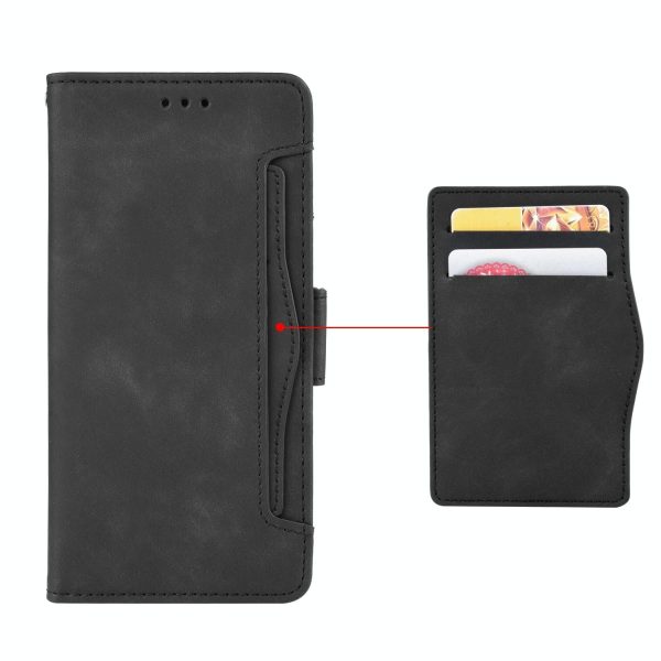 Samsung Galaxy z Fold 4 5g Leather Phone Case with Card Slots and Calf Texture - Red - Image 6