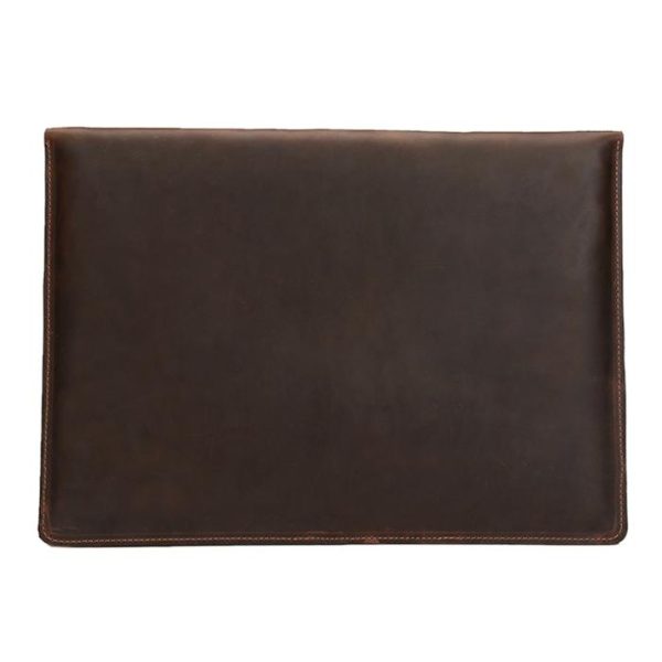 13.3 Genuine Leather Business Laptop Bag For Macbook Samsung Sony Dell Alienware Chuwi Asus Hp - Universal - Coffee - Image 15