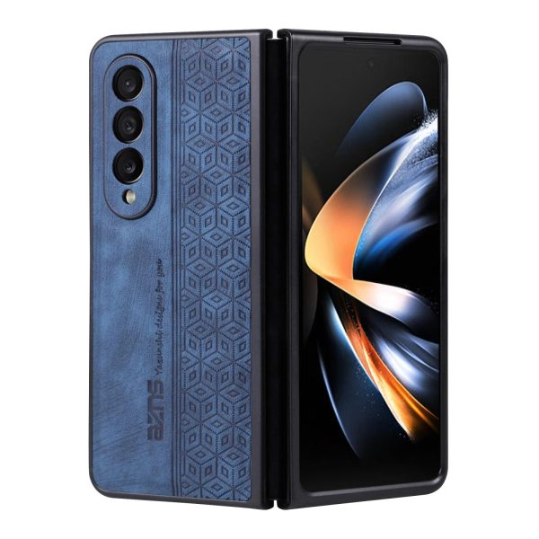 For Samsung Galaxy z Fold4 5G Embossed 3d Skin Texture Phone Case - Sleek Design - Sapphire Blue - Image 10