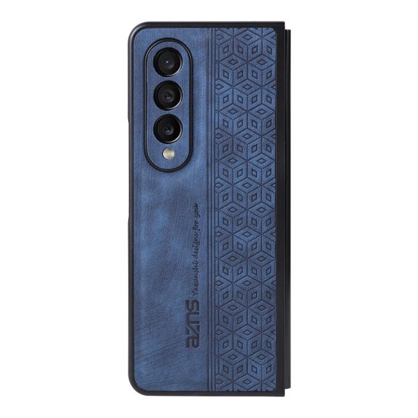 For Samsung Galaxy z Fold4 5G Embossed 3d Skin Texture Phone Case - Sleek Design - Sapphire Blue - Image 11