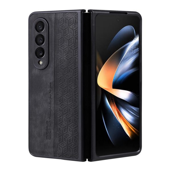 For Samsung Galaxy z Fold4 5G Embossed 3d Skin Texture Phone Case - Sleek Design - Sapphire Blue - Image 12