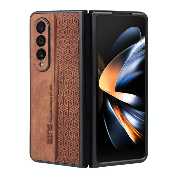 For Samsung Galaxy z Fold4 5G Embossed 3d Skin Texture Phone Case - Sleek Design - Sapphire Blue - Image 14