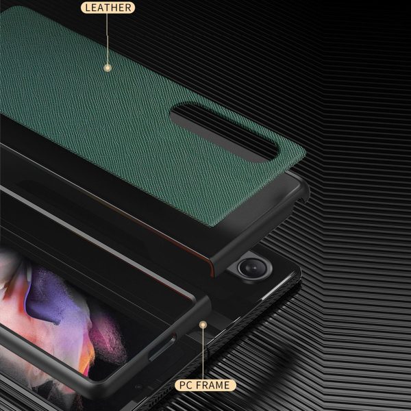 Foldable Cross Pattern Phone Case for Samsung Galaxy z Fold 4 / 5g - Foldable Design - Blue - Image 6