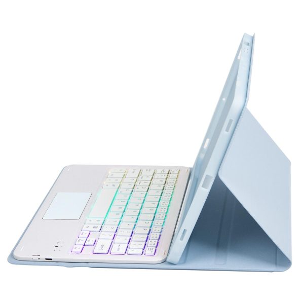 Bluetooth Keyboard Leather Case For Ipad 9.7 2018 & 2017 / Pro 9.7 / Air 2 With Touch Pad & Backlight - Mint Green - Image 6