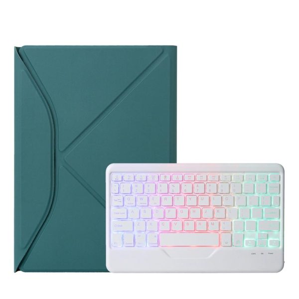 Bluetooth Keyboard Leather Case For Ipad Pro 11 - Backlit With Pen Slot - Sky Blue - Image 3