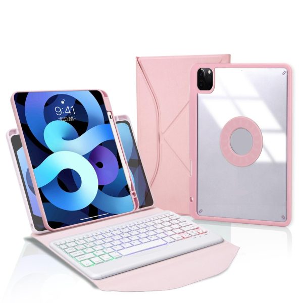 Bluetooth Keyboard Leather Case For Ipad Pro 11 - Backlit With Pen Slot - Sky Blue - Image 7