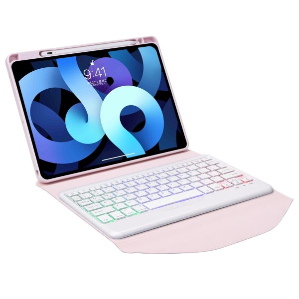 Bluetooth Keyboard Leather Case For Ipad Pro 11 - Backlit With Pen Slot - Sky Blue - Image 9