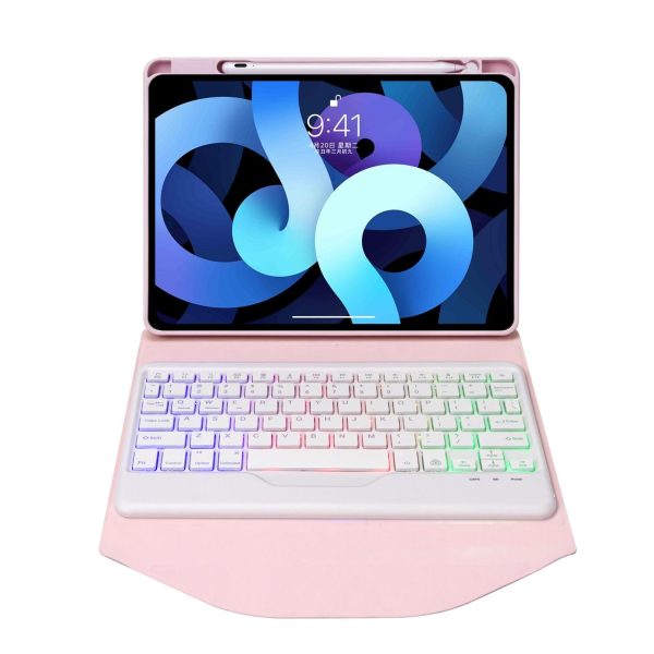Bluetooth Keyboard Leather Case For Ipad Pro 11 - Backlit With Pen Slot - Sky Blue - Image 10