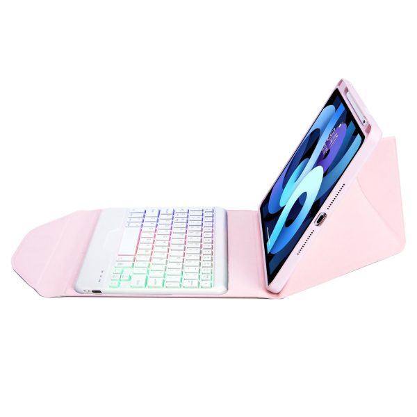 Bluetooth Keyboard Leather Case For Ipad Pro 11 - Backlit With Pen Slot - Sky Blue - Image 11