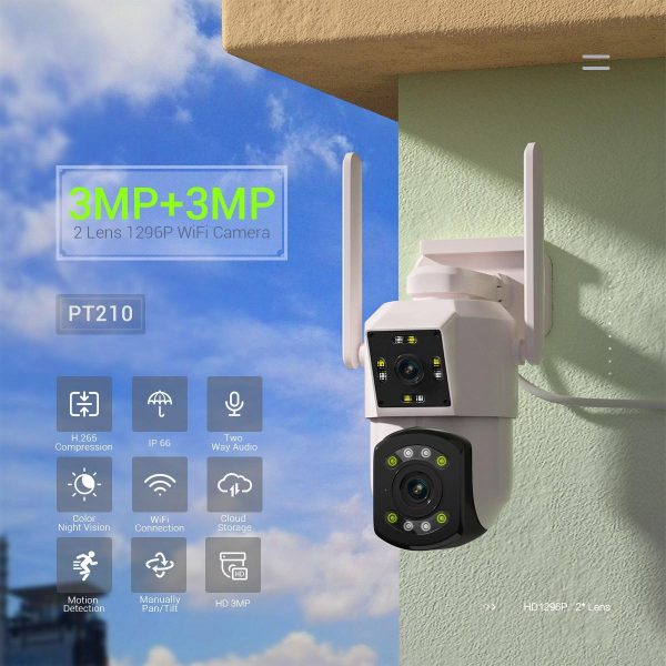 2Mp Dual Lens Dual Screen Wifi Camera With Two-Way Voice & Motion Detection Cloud Storage Support - Image 5