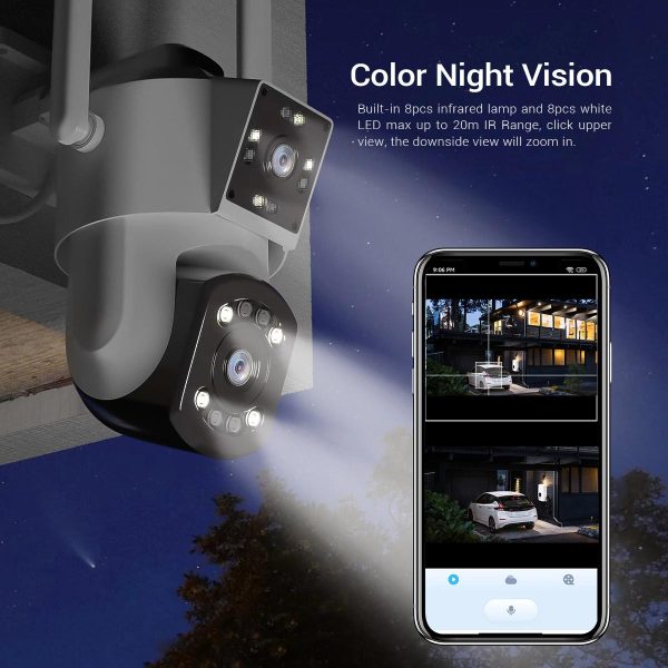 2Mp Dual Lens Dual Screen Wifi Camera With Two-Way Voice & Motion Detection Cloud Storage Support - Image 8