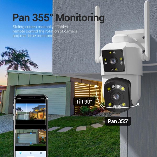 2Mp Dual Lens Dual Screen Wifi Camera With Two-Way Voice & Motion Detection Cloud Storage Support - Image 9