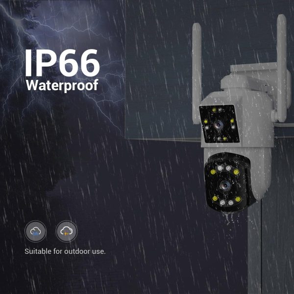 2Mp Dual Lens Dual Screen Wifi Camera With Two-Way Voice & Motion Detection Cloud Storage Support - Image 10
