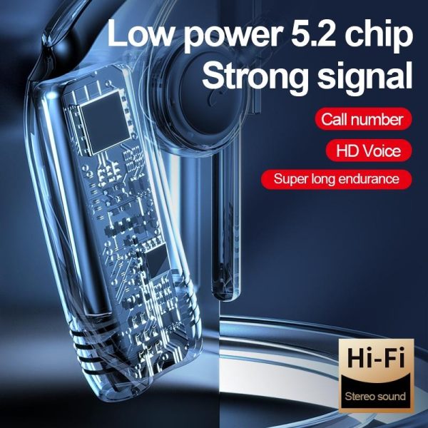 Bluetooth V5.2 Single Earhook Business Headset - M99 - Black + Blue - Image 7