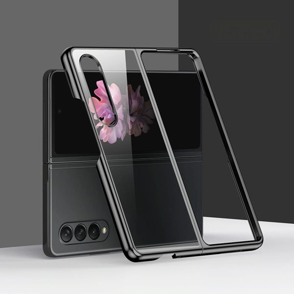 Shockproof Electroplated Case for Samsung Fold 4 5g - Black