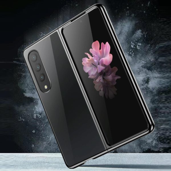 Shockproof Electroplated Case for Samsung Fold 4 5g - Black - Image 6