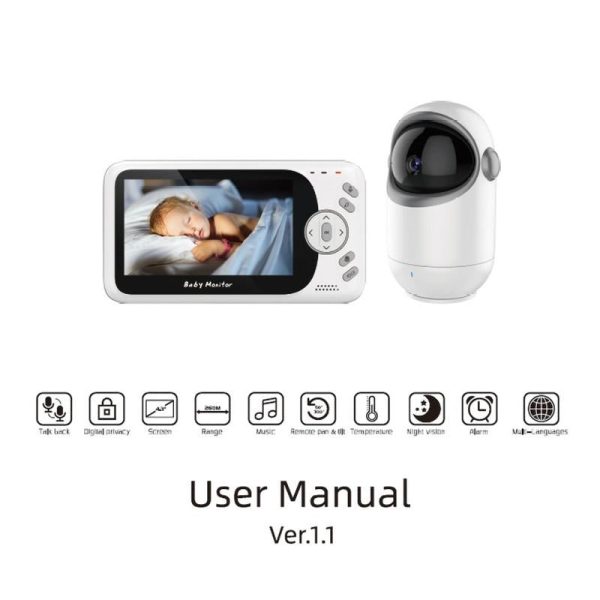 Wireless Baby Monitor With Night Vision And Temperature Detection - 4.3 Inch Screen - Image 6