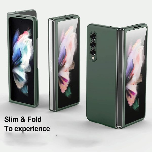 Foldable Metal-look Phone Case for Samsung Galaxy z Fold 4 - Green - Image 4