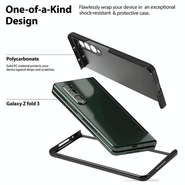 Foldable Metal-look Phone Case for Samsung Galaxy z Fold 4 - Green - Image 7