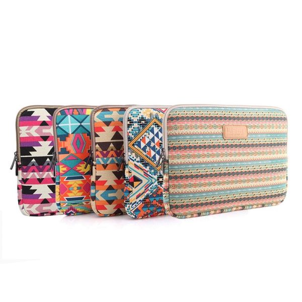 11.6 Inch Lingge Laptop Liner Bag with Stylish Pattern - Rose Red Pattern Geometry - Image 3