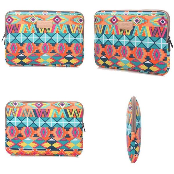 11.6 Inch Lingge Laptop Liner Bag with Stylish Pattern - Rose Red Pattern Geometry - Image 4