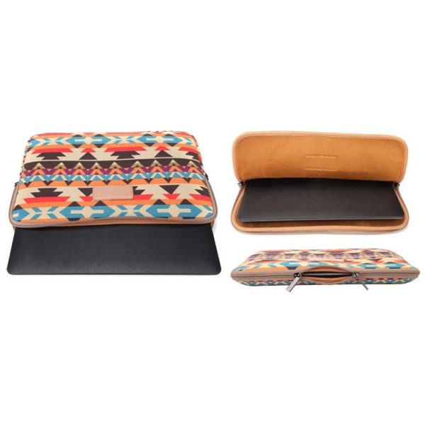 11.6 Inch Lingge Laptop Liner Bag with Stylish Pattern - Rose Red Pattern Geometry - Image 5