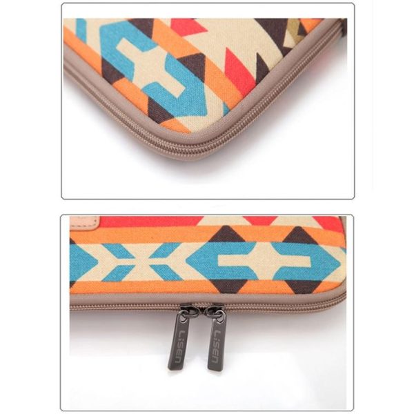 11.6 Inch Lingge Laptop Liner Bag with Stylish Pattern - Rose Red Pattern Geometry - Image 6