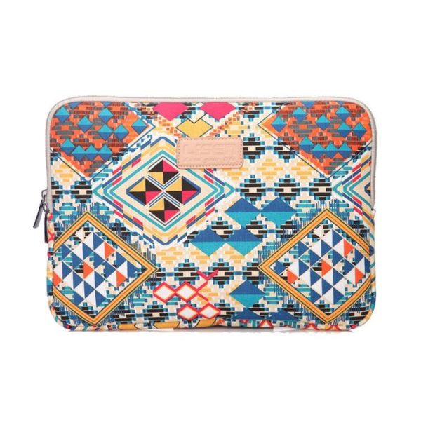 11.6 Inch Lingge Laptop Liner Bag with Stylish Pattern - Rose Red Pattern Geometry - Image 10